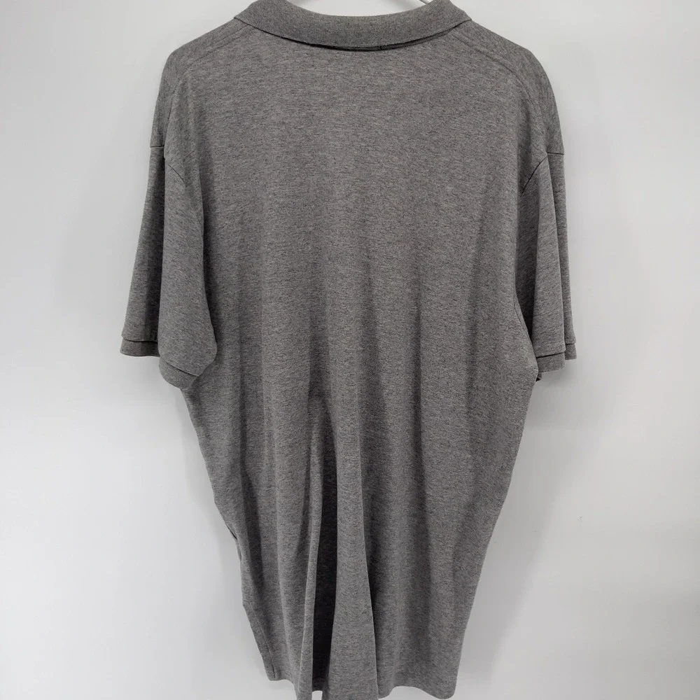Polo Ralph Lauren Mens Polo Shirt XL Gray Purple Logo‎ Short Sleeve Casual